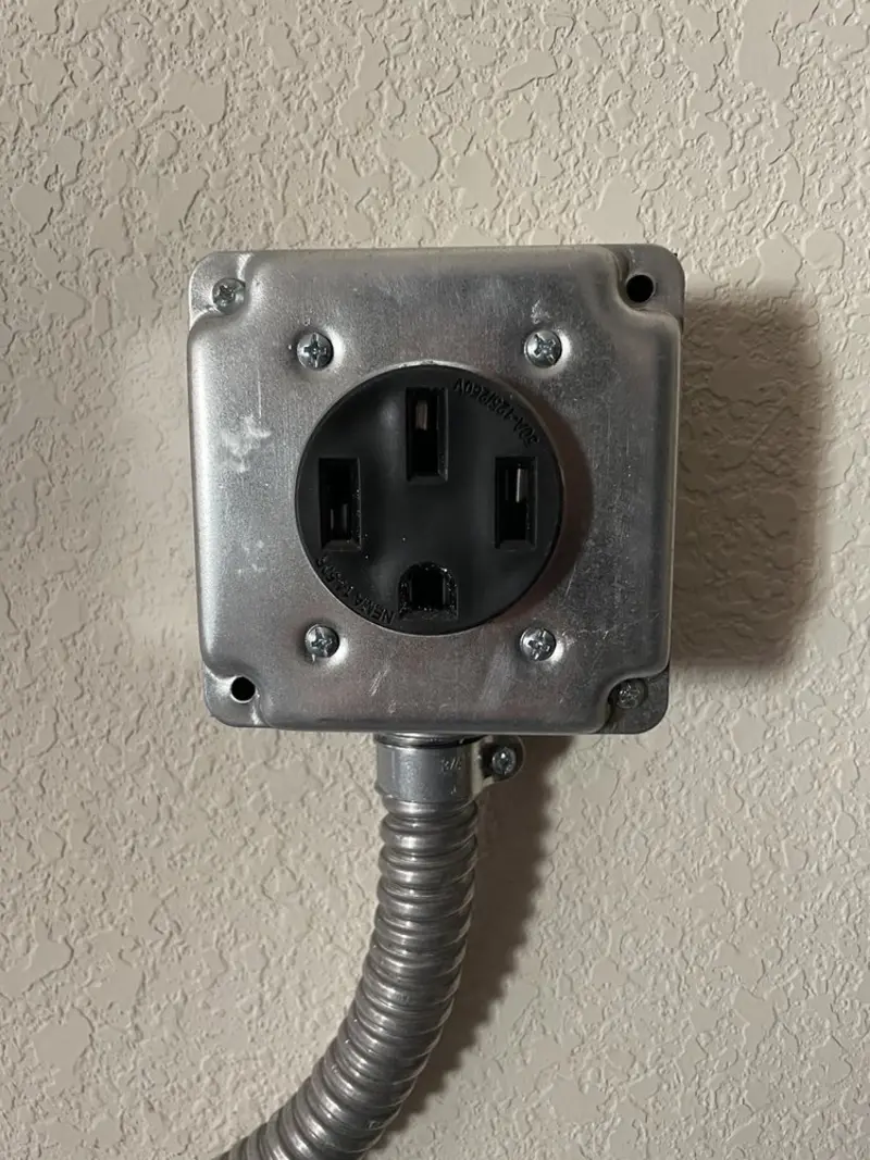 NEMA 14-50 outlet installed for Smart Home Electrical in Fort Hunt